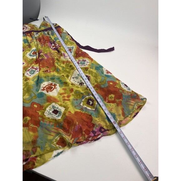 Mll Gabrielle Babydoll Maxi Dress Sz M Colorful Psychedelic 70s Festival Hippie - Picture 8 of 11